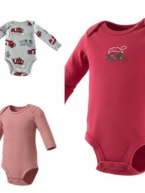 Carter's Baby Bodysuits 3M 5-Pack Long Sleeve Cotton Onesies Infant